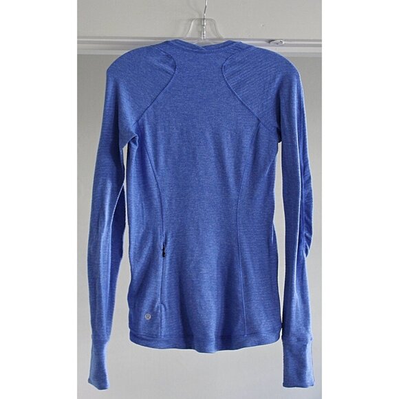 Lululemon - sz 6 - Runderful Long Sleeve Pullover - Blue Pique, Rulu Fabric - Picture 2 of 11